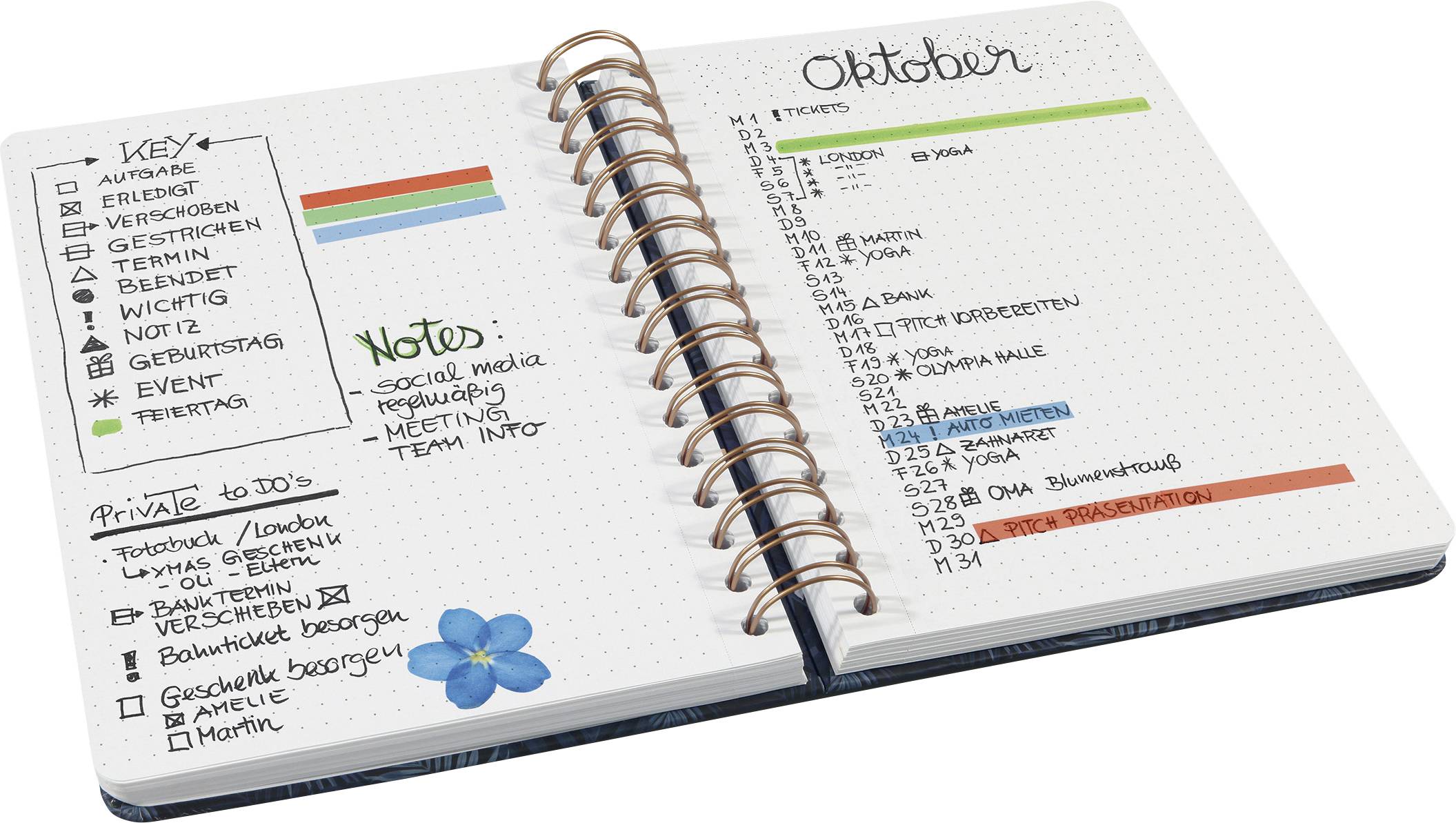 Carnet de notes Sigel Spiral Jolie ®, couverture rigide, A5, avec support, noir/blanc, 240 P.-1