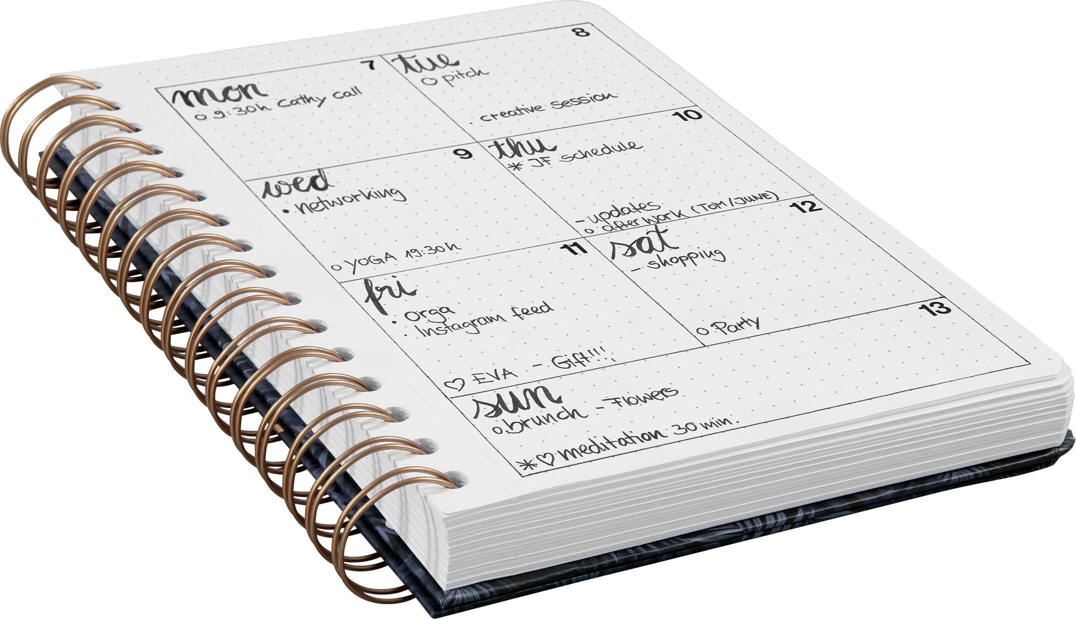 Carnet de notes Sigel Spiral Jolie ®, couverture rigide, A5, avec support, noir/blanc, 240 P.-9