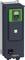 Un variateur de fréquence gris foncé de Schneider Electric avec un panneau de commande et un affichage verts.