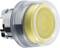Un bouton rond jaune avec un boîtier transparent et un dos métallique, probablement un bouton-poussoir pour des applications techniques.