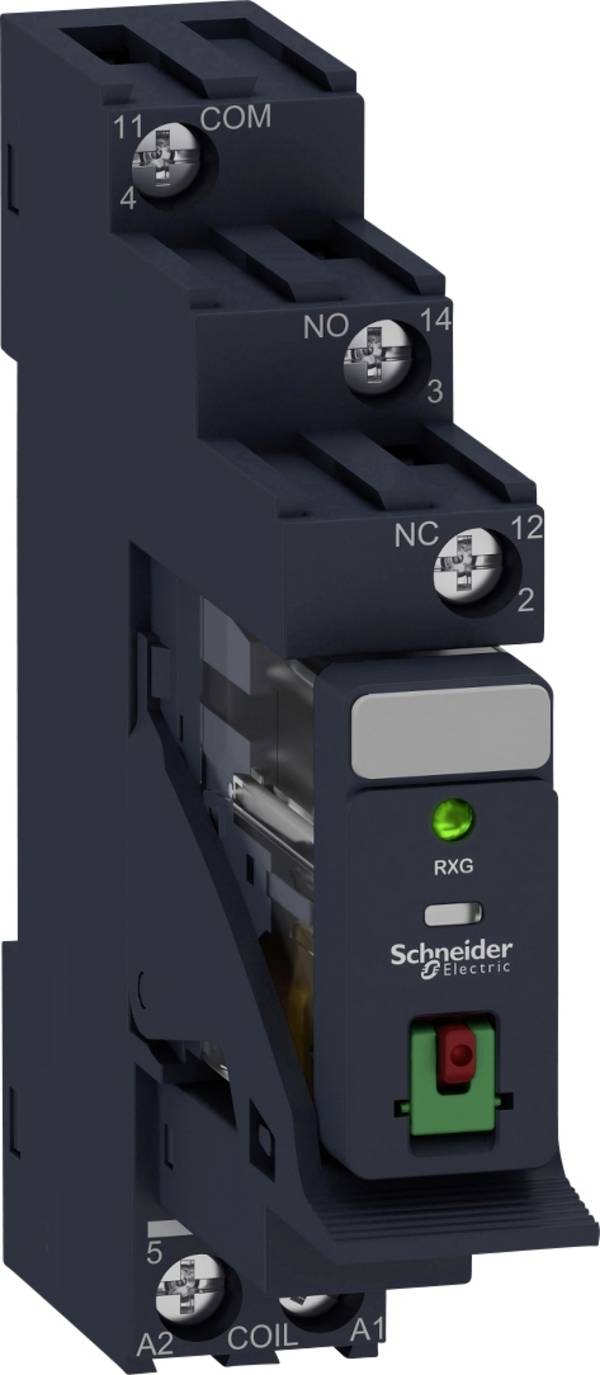 Schneider Electric RXG12P7PV Relais d'interface Tension nominale: 230 V/AC Courant de commutation (max.): 10 A 1 inverseur (RT) Piece 30 pc(s)