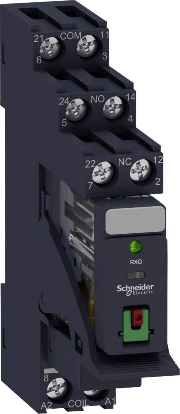Schneider Electric RXG22P7PV Relais d'interface Tension nominale: 230 V/AC Courant de commutation (max.): 5 A 2 inverseurs (RT) Piece 30 pc(s)