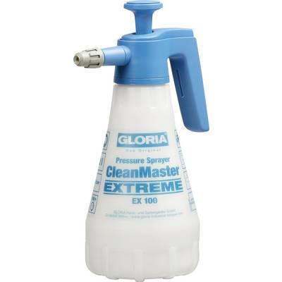 Vaporisateur manuel avec poignée bleue et buse. Étiqueté 'CleanMaster Extreme EX 100' pour applications de pulvérisation sous pression.