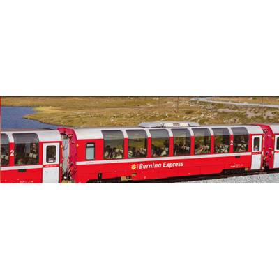 KATO 7074056 Lot de 3 wagons N Bernina Express, nouveau logo 