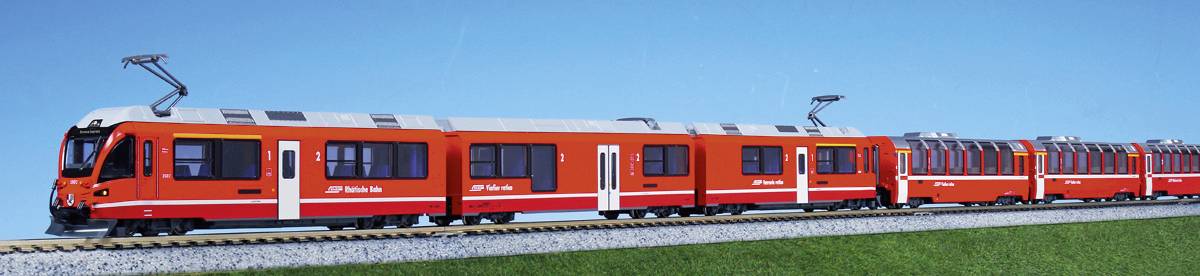 KATO 7074057 Lot de 4 wagons N Bernina Express, nouveau logo-1