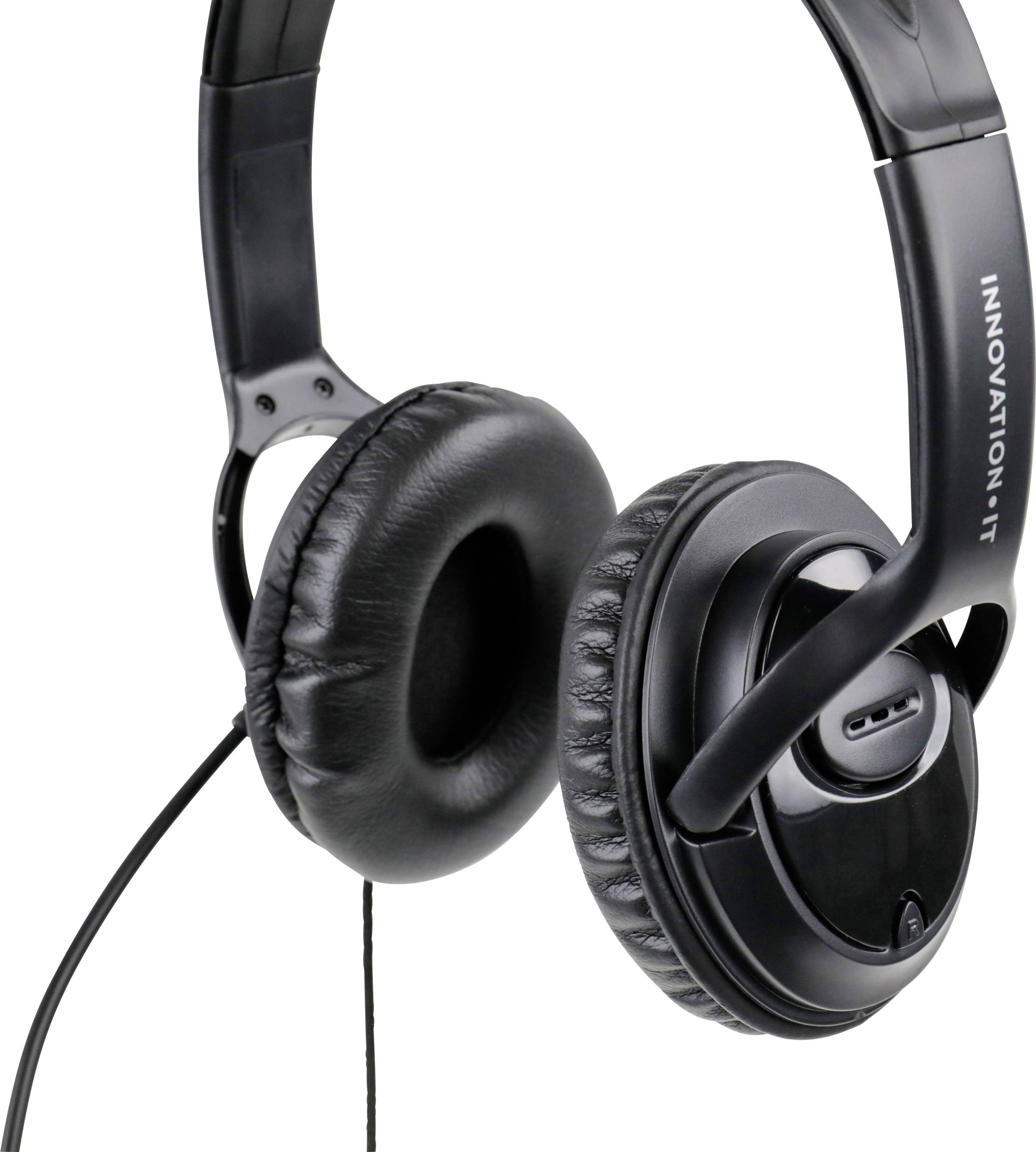 Innovation IT 7531595-IIT ordinateur Micro-casque supra-auriculaire filaire Stereo noir volume réglable-1