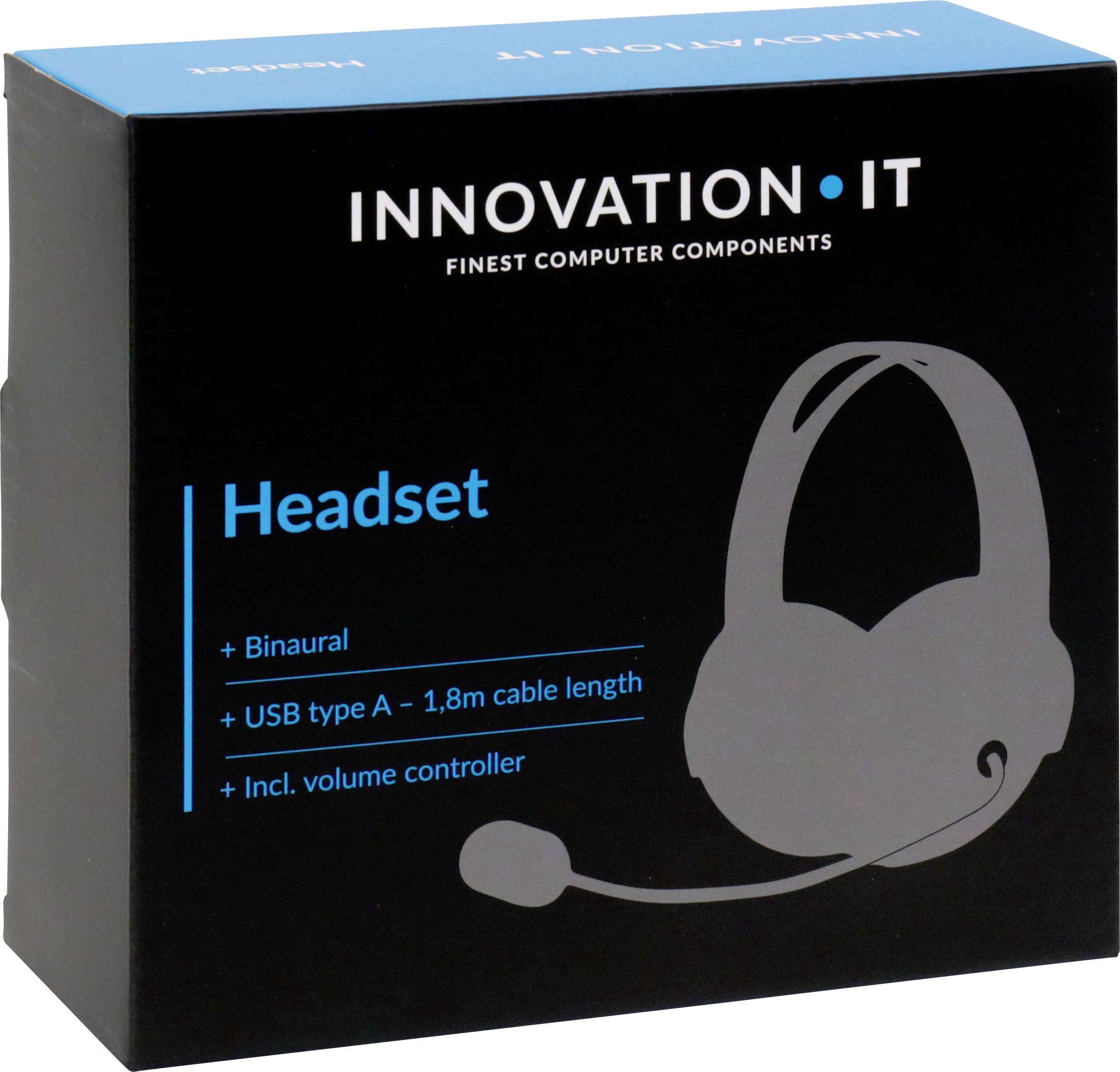 Innovation IT 7531595-IIT ordinateur Micro-casque supra-auriculaire filaire Stereo noir volume réglable-5