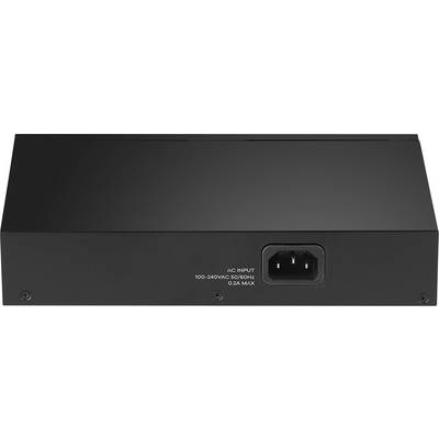 'Appareil électronique noir avec connexion électrique à l'arrière. Inscription : « Entrée CA 100-240V CA 50/60Hz 0,2A Max. »'