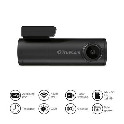 TrueCam H7 Caméra embarquée + GPS Wi-Fi, Démarrage automatique, WDR, GPS avec détection radar, Accéléré, Capteur G, Enre-2
