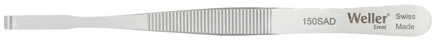 Pince à épiler Weller, modèle 150SAD, en acier inoxydable avec manche strié pour une préhension précise. Fabriquée en Suisse.