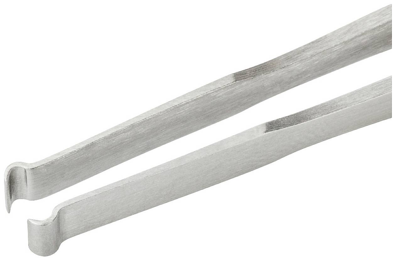 Deux crochets métalliques argentés aux pointes recourbées, utilisés comme outils spécialisés pour le retrait de joints d'étanchéité dans des applications techniques.