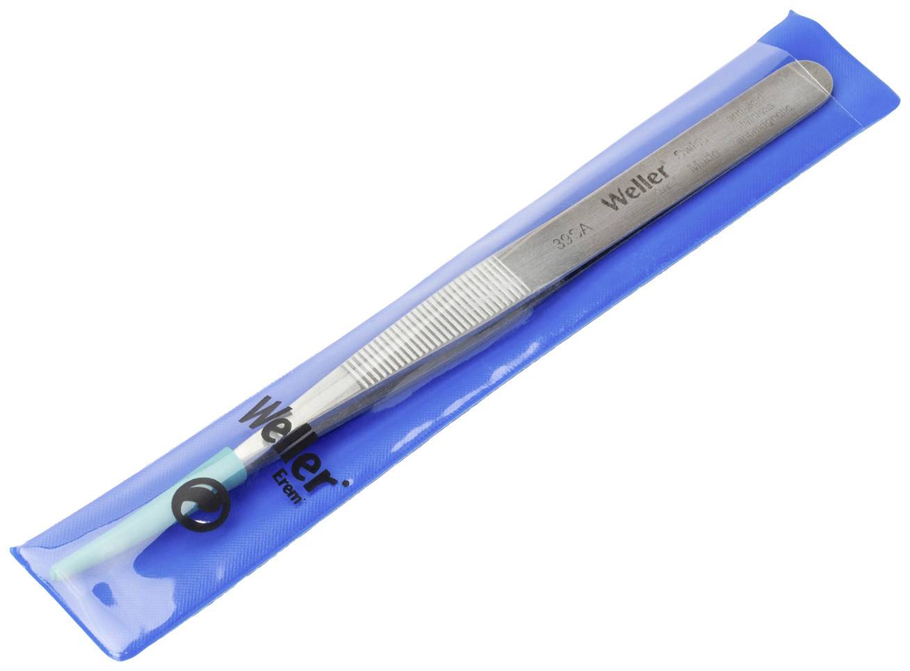 Pince de Weller en emballage bleu ; adaptée pour saisir de petits objets.