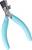 Pince avec poignées turquoise, adaptée pour la coupe précise de petits fils.