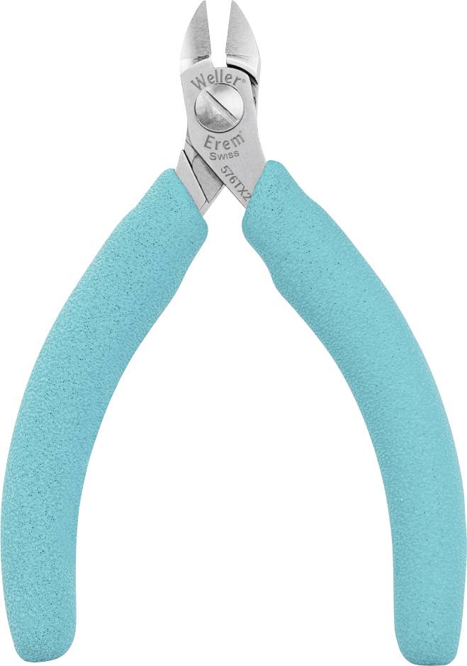 Un coupe-câbles avec des poignées bleues, adapté pour des coupes précises sur des fils ou des matériaux délicats.