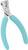 Une pince argentée avec des poignées turquoise, marquée 'Weller Erem Swiss'.