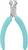 Pince avec poignées turquoise et lame en argent. Marquage : « Weller Erem Swiss ».