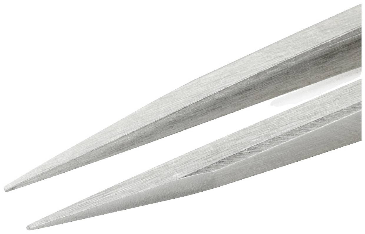 Pince à épiler en métal à pointe fine pour saisir précisément de petits objets.