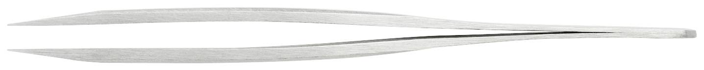 Pince fine en argent, ouverte, avec des pointes acérées. Utilisée pour saisir avec précision de petits objets.