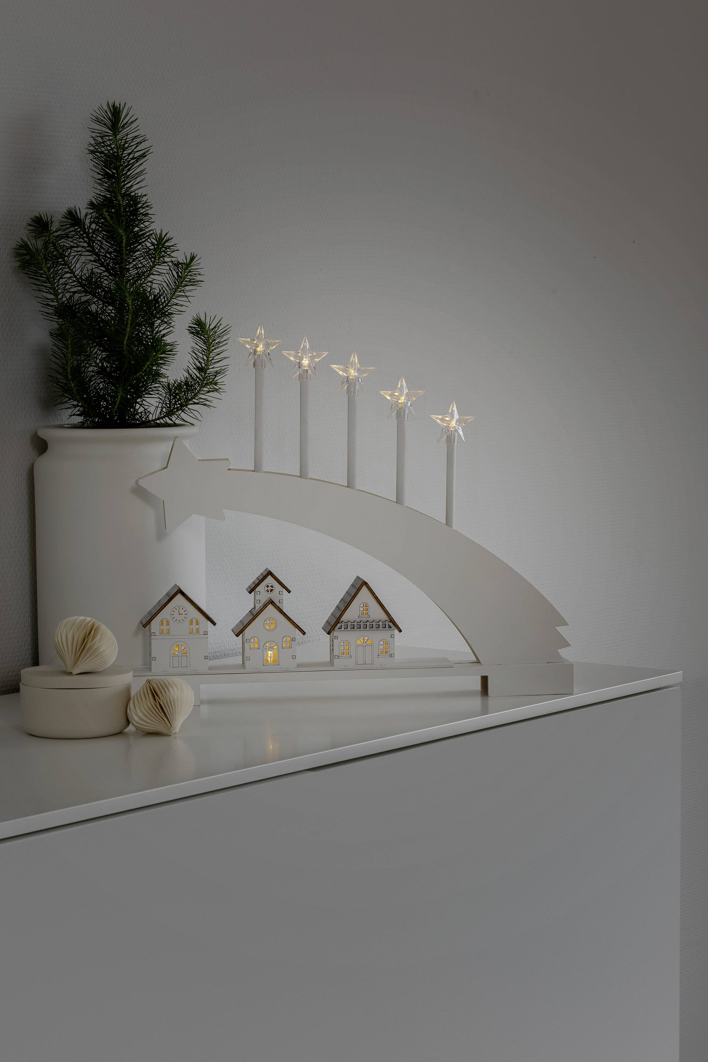 Konstsmide 3284-210 Arche en bougie étoile blanc chaud LED blanc-1