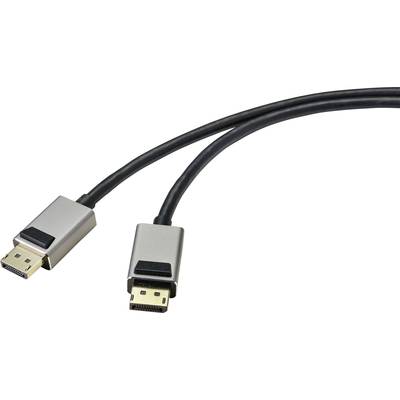 Deux câbles DisplayPort avec des connecteurs argentés capables de transmettre des données et des signaux vidéo entre des appareils.