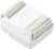 Fusible CMS blanc avec embouts métalliques, de forme carrée. Développé pour la protection contre les surintensités dans les circuits électroniques.