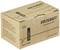 Un emballage en carton brun portant l'inscription « Voltcraft Alkaline Battery ». Contient des piles AAA (LR03), 1,5 V, lot de 40 pièces.