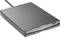 Lecteur de disquettes externe de forme rectangulaire, relié par un câble.