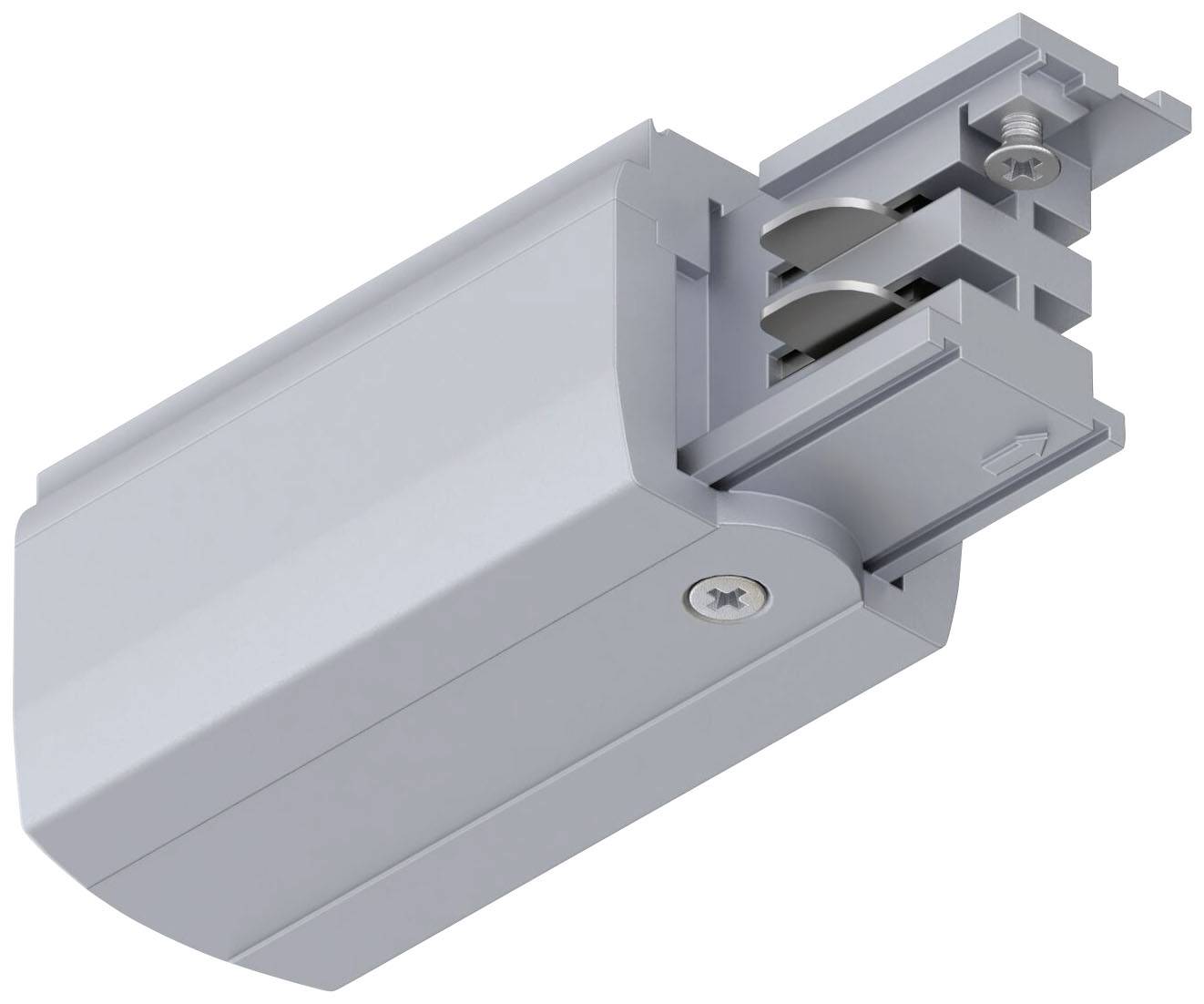 Paulmann 91358 ProRail3 End Feed Elément pour système d'éclairage sur rail haute tension Embout d'alimentation ProRail3 argent
