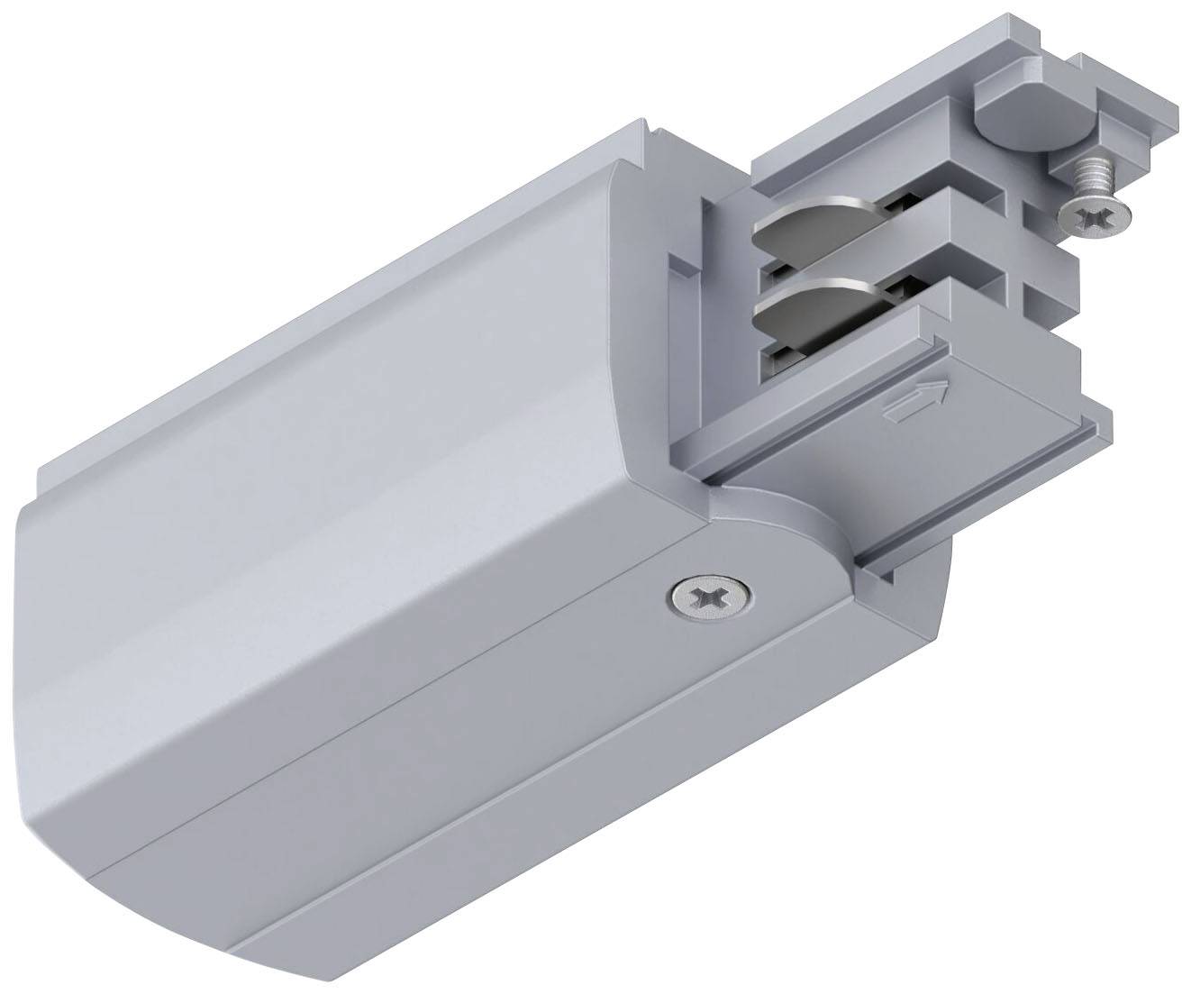 Paulmann 91359 ProRail3 End Feed Elément pour système d'éclairage sur rail haute tension Embout d'alimentation ProRail3 argent