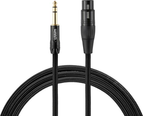 Warm Audio Premier Series XLR Câble de liaison [1x XLR femelle - 1x Jack mâle 6.35 mm] 0.90 m noir
