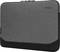 Pochette grise pour ordinateur portable de Targus avec fermeture éclair en haut. Elle présente un bas renforcé plus foncé pour une protection supplémentaire.