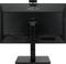 Un moniteur noir ASUS vu de dos, avec un support pivotant. Le logo est visible en haut.