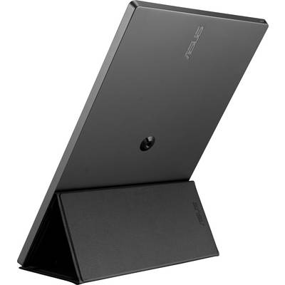 Un moniteur portable ASUS au design élégant avec support intégré, idéal pour une utilisation mobile et des présentations.