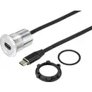 TRU COMPONENTS TC-9534344 Embase femelle USB embase femelle USB-C® femelle Épaisseur du panneau : 1-10 mm Contenu: 1 pc(