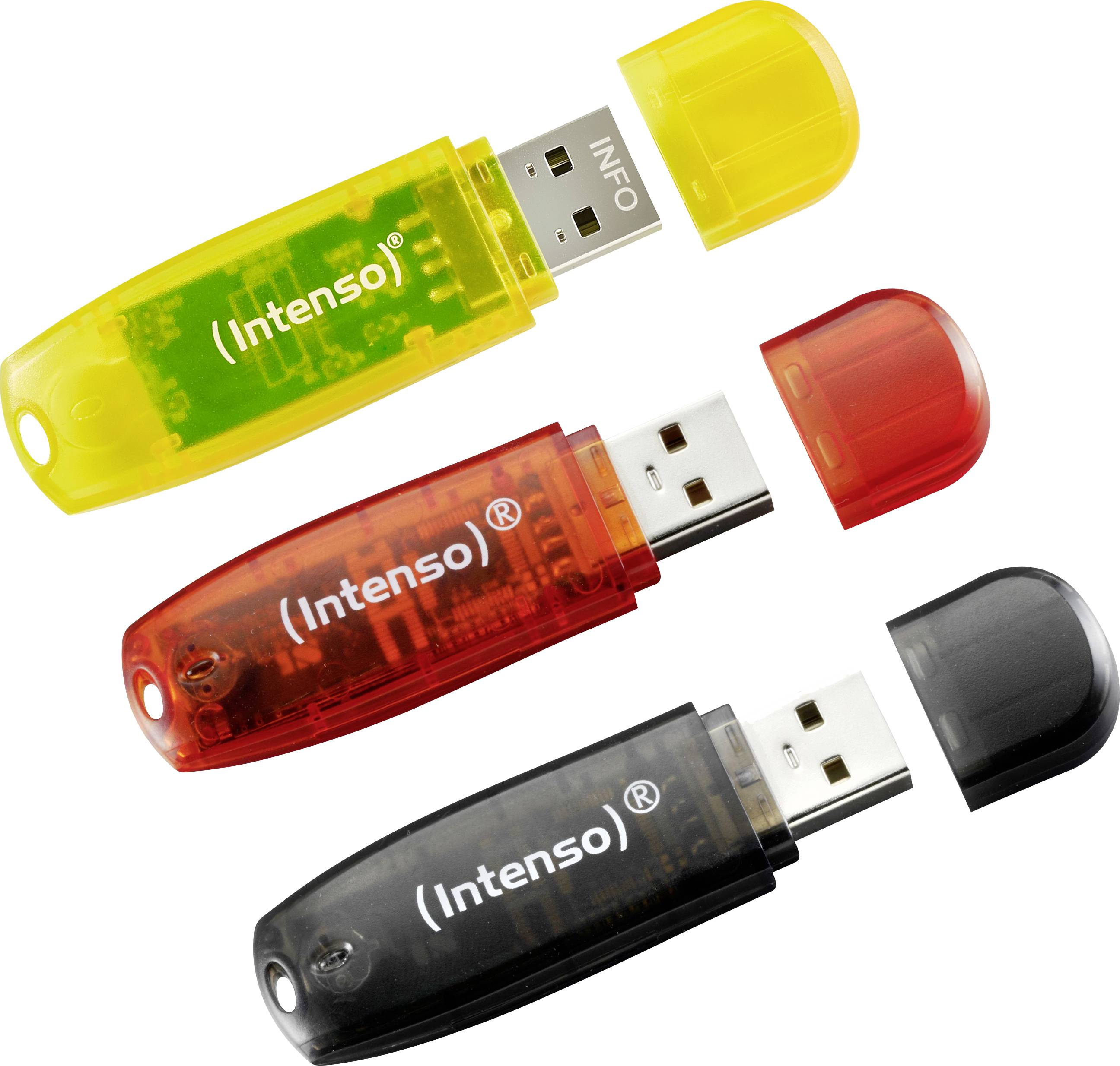 Intenso Rainbow Line Clé USB 16 GB noir, rouge, jaune 3502473 USB 2.0-1