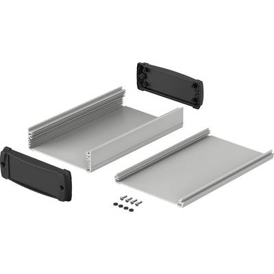 Cadre en métal avec capuchons en plastique noir et vis formant un boîtier. Principalement utilisé pour les boîtiers électroniques.