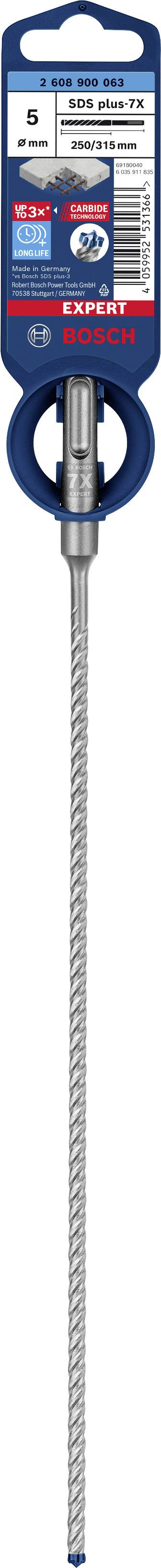 Foret Bosch SDS-max-5X 14 mm, longueur 400 mm, perçage de précision grâce à une construction stable, adapté au béton et à la maçonnerie.