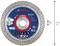 Disque de coupe diamanté Bosch, diamètre : 76 mm, épaisseur : 10 mm, pour carrelage. Vitesse maximale : 80 m/s.