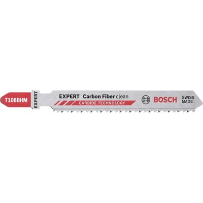 Lame de scie Bosch, avec l'inscription 'EXPERT Carbon Fiber clean', pour une coupe précise de fibre de carbone. Fabriquée en Suisse.