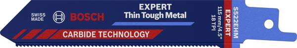 Bosch Accessories 2608900359 EXPERT « Thin Tough Metal » S 522 EHM lame de scie sabre, 1 pièce Longueur lame de scie 115 mm 1 pc(s)