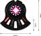 Lame de scie Bosch noir-argenté avec écusson rouge 'EXPERT', diamètre 105mm, adaptée pour multi-matériaux, avec indications de mesures.