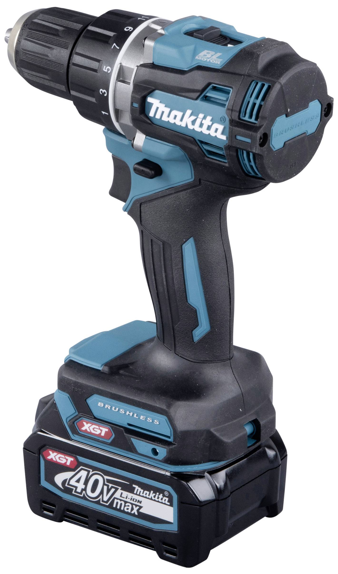 Un tournevis sans fil bleu avec poignée noire et batterie de 40V, adapté aux projets de bricolage et aux applications professionnelles.