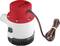 Petite pompe électrique rouge et blanche avec câble, utilisée pour le pompage d'eau dans des bateaux ou d'autres applications.