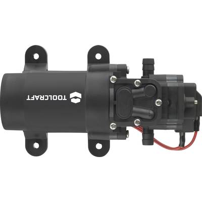 Pompe à eau électrique dans un boîtier noir avec des câbles rouges. Convient pour le pompage sous pression dans diverses applications.