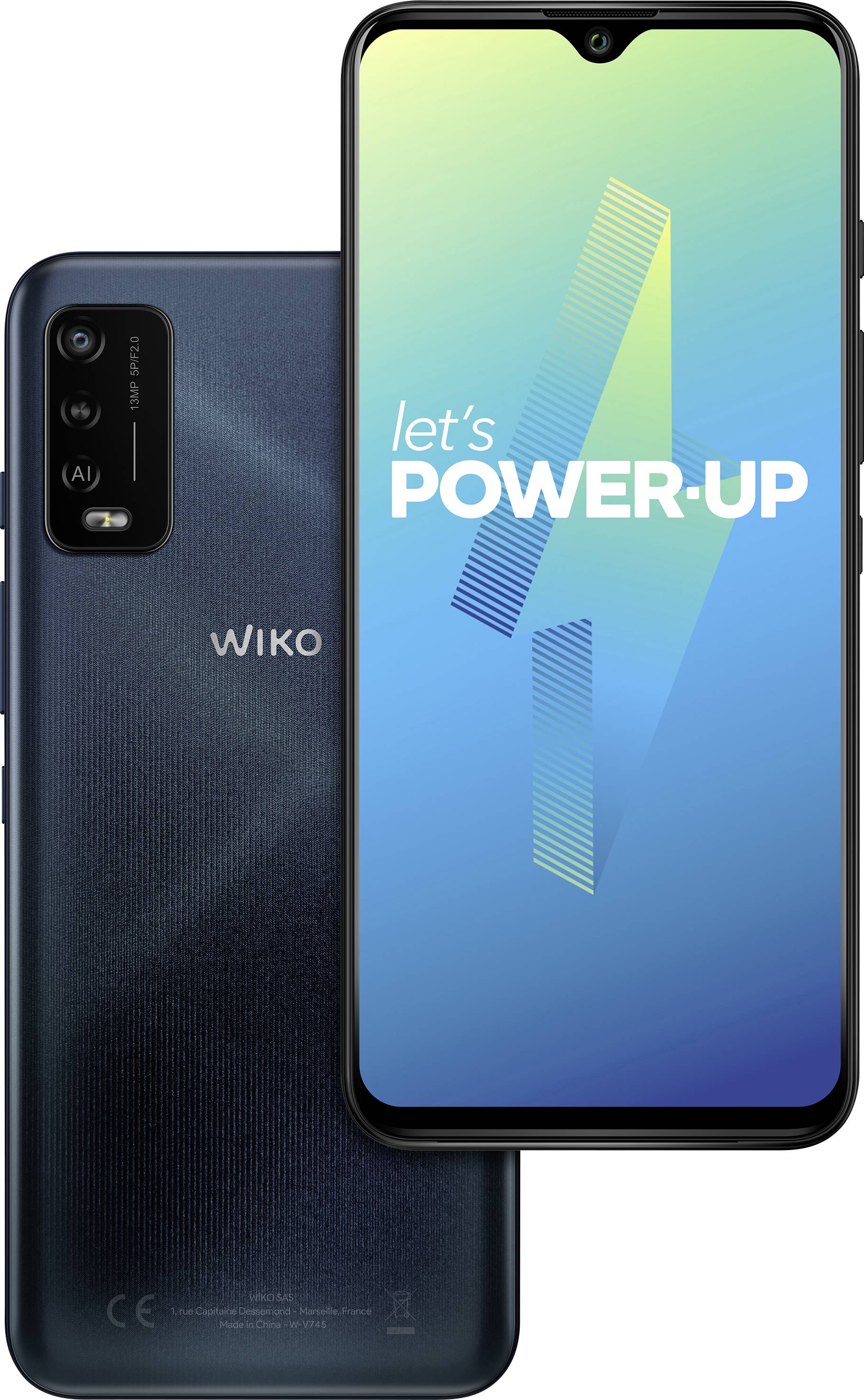 WIKO Mobile POWER U10 marchandise EU 32 GB carbone, bleu 17.3 cm (6.82 pouces) Smartphone-2