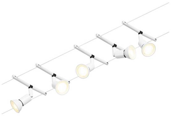 Paulmann  94458 Système complet d'éclairage sur câble GU5.3    blanc mat, chrome