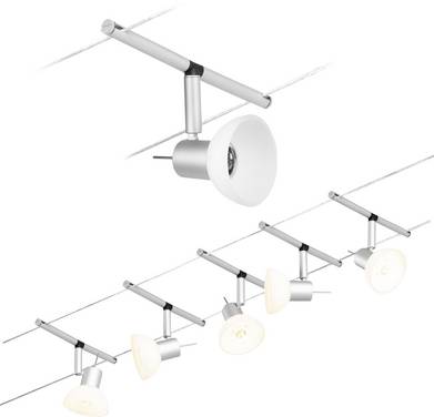 Paulmann  94448 Système complet d'éclairage sur câble GU5.3    chrome (mat)