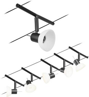 Paulmann  94450 Système complet d'éclairage sur câble GU5.3    noir (mat), chrome