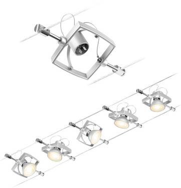 Paulmann  94430 Système complet d'éclairage sur câble GU5.3    chrome (mat)