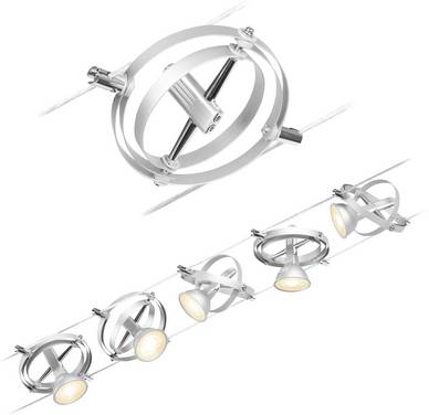 Paulmann  94436 Système complet d'éclairage sur câble GU5.3    chrome (mat)